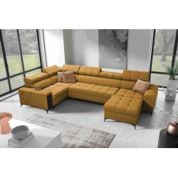 The U-shaped Venna IV Maxi corner sofa with a sleeping function and USB port - Elegance and Comfort in Your Living Room