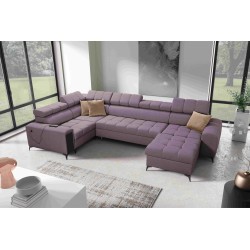 The U-shaped Venna IV Maxi corner sofa with a sleeping function and USB port - Elegance and Comfort in Your Living Room