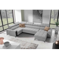 The U-shaped Venna IV Maxi corner sofa with a sleeping function and USB port - Elegance and Comfort in Your Living Room