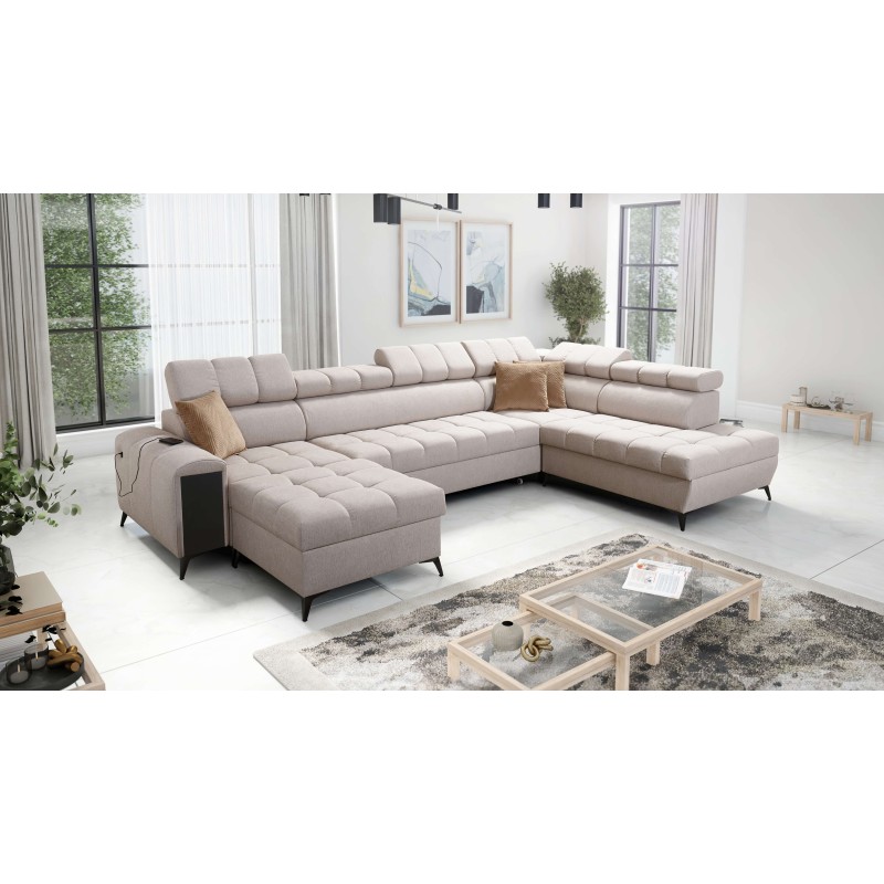 U-shaped Venna VI corner sofa with sleeping function | Furniture for You