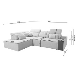 Milano VII Corner Sofa with Sleeping Function | Elegant Furniture for Your Living Room