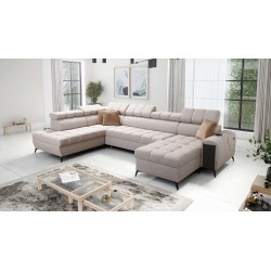 U-shaped Venna VI corner sofa with sleeping function | Furniture for You