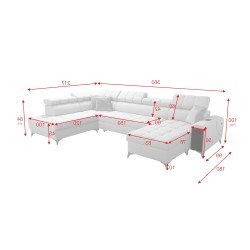 Sofá en forma de U Venna VI con función para dormir | Muebles para Ti Sofá en forma de U Venna VI con función para dormir | Muebles para Ti