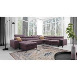U-shaped corner sofa Venna VIII with a sleeping function and USB port - Plush, Avra 9
