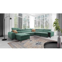 U-shaped Venna VIII corner sofa with a sleeping function and USB port - Plush, Avra 11