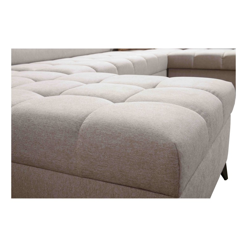 U-shaped Venna VIII corner sofa with a sleeping function and USB port - Plush, Avra 11