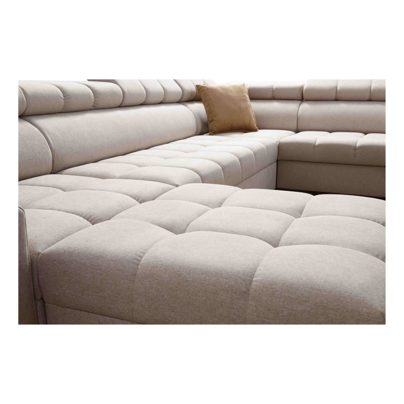 U-shaped Venna VIII corner sofa with a sleeping function and USB port - Plush, Avra 11