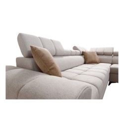 U-shaped corner sofa Venna VIII with sleeping function and USB port - Plush, Avra 12