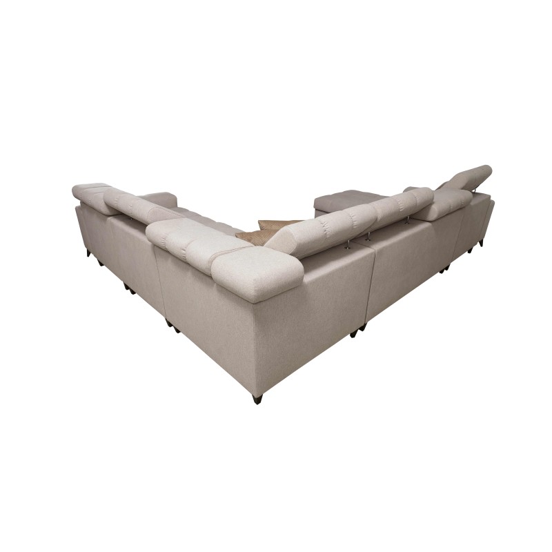 U-shaped Venna VIII sectional sofa with a sleeping function and USB port - Plush, Avra 14