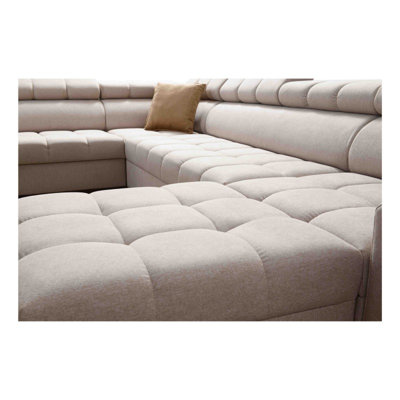 U-shaped corner sofa Venna VIII with sleeping function and USB port - Plush, Avra 6