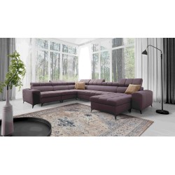 U-shaped corner sofa Venna VIII with a sleeping function and USB port - Plush, Avra 9