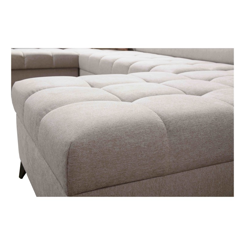 U-shaped corner sofa Venna VIII with sleeping function and USB port - Plush, Avra 12