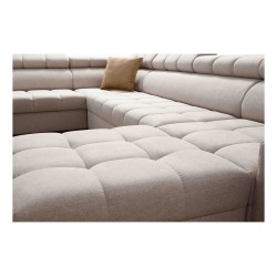 U-shaped Venna VIII sectional sofa with a sleeping function and USB port - Plush, Avra 14