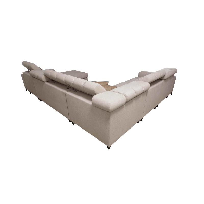 Sofá esquinero en forma de U Venna VIII con función de cama y puerto USB - Terciopelo, Avra 17 Sofá esquinero en forma de U Venna VIII con función de cama y puerto USB - Terciopelo, Avra 17
