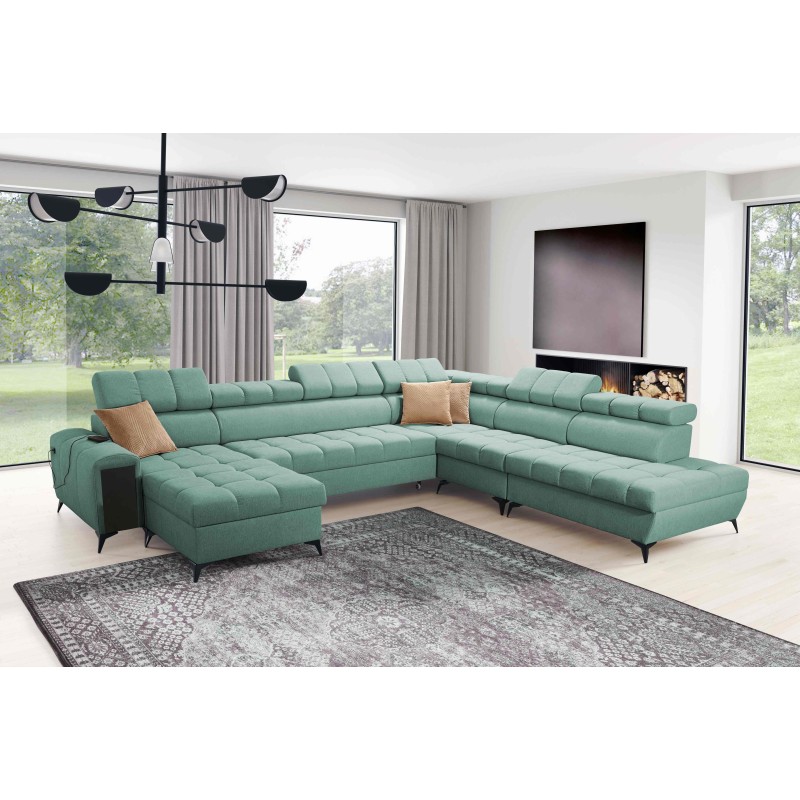 U-shaped corner sofa Venna X with sleeping function - Unique and functional furniture | [NAZWA SKLEPU]