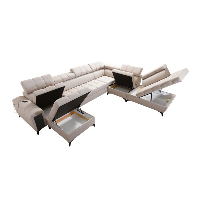 Кутовий диван у формі U Venna X із функцією сну - Виняткові та функціональні меблі | [NAZWA SKLEPU]