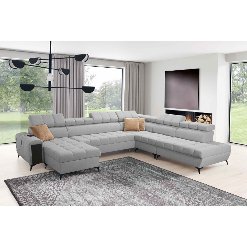 U-shaped corner sofa Venna X with sleeping function - Unique and functional furniture | [NAZWA SKLEPU]