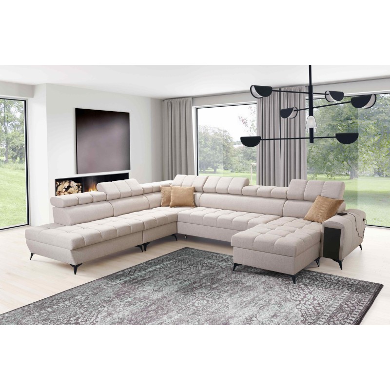 U-shaped corner sofa Venna X with sleeping function - Unique and functional furniture | [NAZWA SKLEPU]