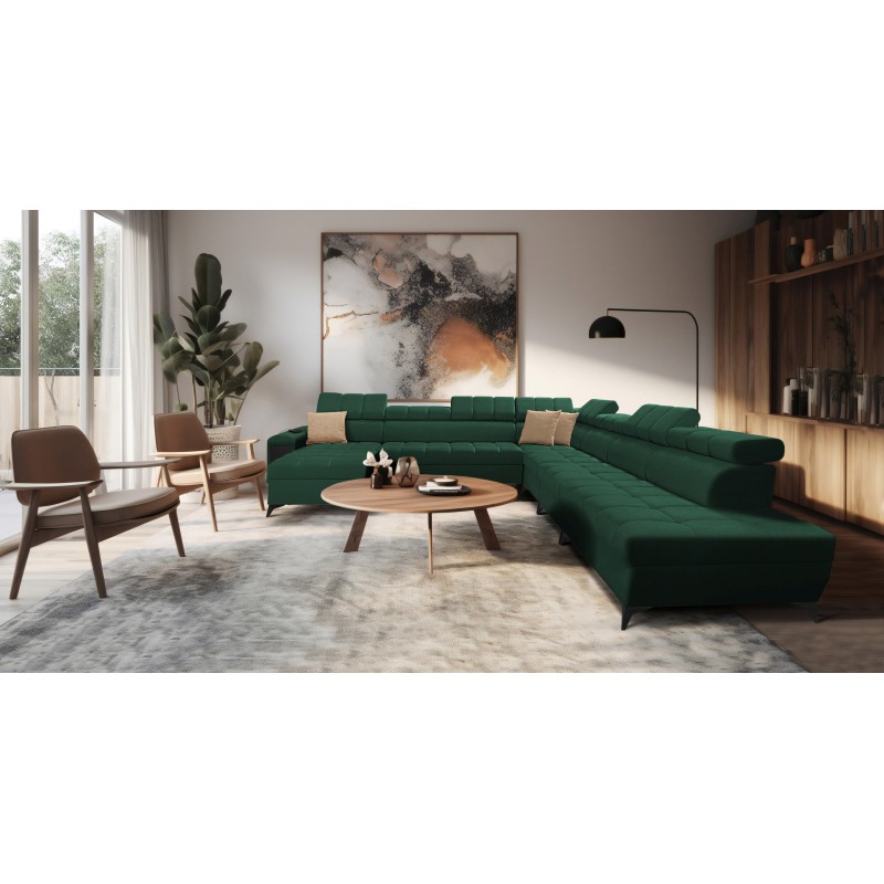 bMeta Title:/b Corner Sofa Venna XIII with Sleeping Function Plush, Avra 12 | Exceptional, Functional, and Stylish Furniture