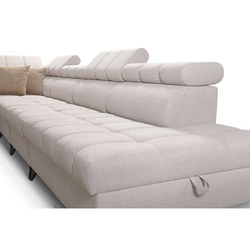 bMeta Title:/b Corner Sofa Venna XIII with Sleeping Function Plush, Avra 17 | Unique, Functional, and Stylish Furniture