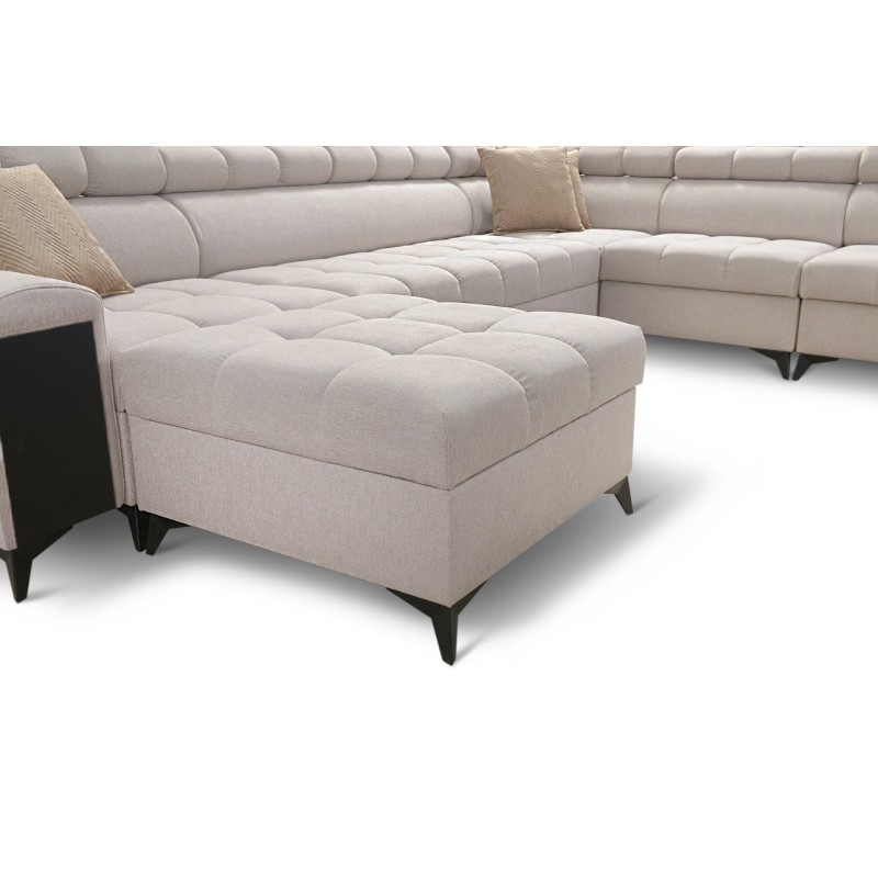 bMeta Title:/b Corner Sofa Venna XIII with Sleeping Function Plush, Avra 17 | Unique, Functional, and Stylish Furniture