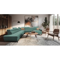 bMeta Title:/b Venna XIII Corner Sofa with Sleeping Function Plush, Avra 11 | Unique, Functional, and Stylish Furniture
