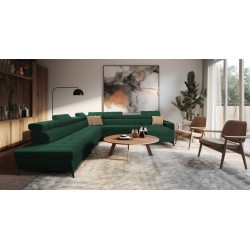 bMeta Title:/b Corner Sofa Venna XIII with Sleeping Function Plush, Avra 12 | Exceptional, Functional, and Stylish Furniture