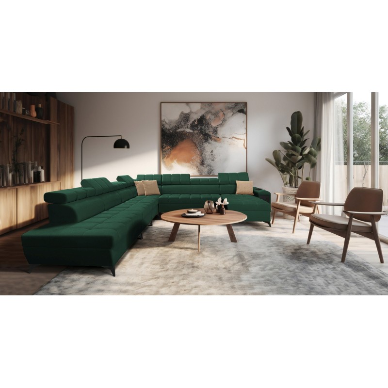 bMeta Title:/b Corner Sofa Venna XIII with Sleeping Function Plush, Avra 12 | Exceptional, Functional, and Stylish Furniture