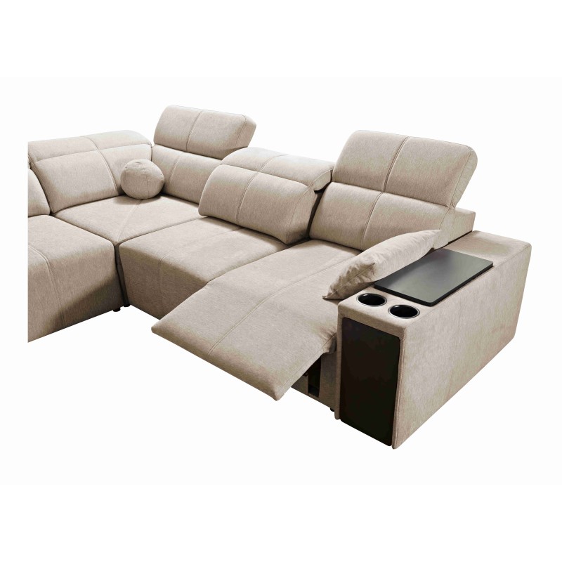 Milano III Mix Corner Sofa with Sleeping Function (Weave, Verita 75) | Your Living Room Full of Comfort Milano III Mix Corner Sofa with Sleeping Function (Weave, Verita 75) | Your Living Room Full of Comfort