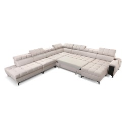 bMeta Title:/b Corner Sofa Venna XIII with Sleeping Function Plush, Avra 17 | Unique, Functional, and Stylish Furniture