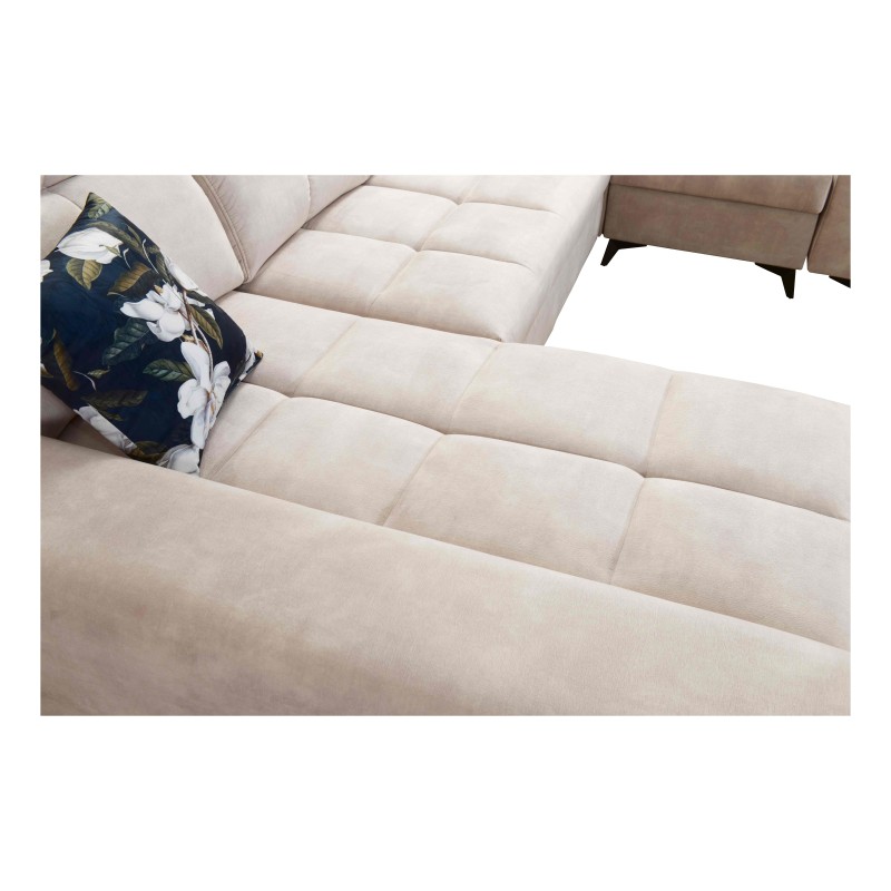 Esquina Ascot IV con función de cama, puerto USB y reposacabezas ajustables - Terciopelo, Wave 15 Esquina Ascot IV con función de cama, puerto USB y reposacabezas ajustables - Terciopelo, Wave 15