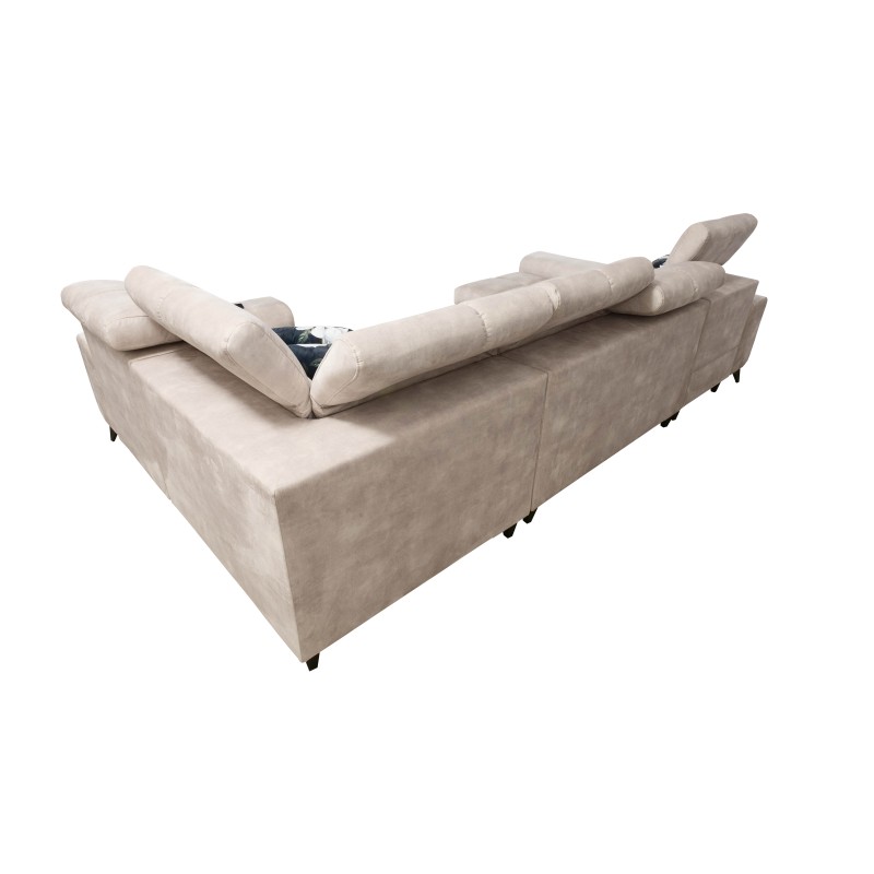 Esquina Ascot IV con función de cama, puerto USB y reposacabezas ajustables - Terciopelo, Wave 15 Esquina Ascot IV con función de cama, puerto USB y reposacabezas ajustables - Terciopelo, Wave 15