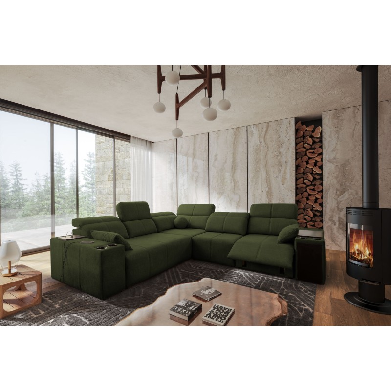 Milano III Mix Corner Sofa with Sleeping Function (Weave, Verita 39) | Your Living Room Full of Comfort