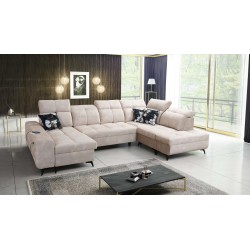 Esquina Ascot VI con función de cama, puerto USB y reposacabezas ajustables | Muebles Esquina Ascot VI con función de cama, puerto USB y reposacabezas ajustables | Muebles