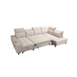 Esquina Ascot VI con función de cama, puerto USB y reposacabezas ajustables | Muebles Esquina Ascot VI con función de cama, puerto USB y reposacabezas ajustables | Muebles