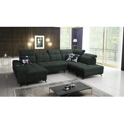 Ascot VI Corner Sofa with Sleeping Function, USB Port, and Adjustable Headrests | Furniture