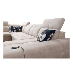 Sofá esquinero funcional en forma de U Ascot X con tela de terciopelo, Wave 2 | Tienda de muebles Sofá esquinero funcional en forma de U Ascot X con tela de terciopelo, Wave 2 | Tienda de muebles