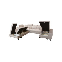 Sofá esquinero funcional en forma de U Ascot X con tela de terciopelo, Wave 6 | Tienda de muebles Sofá esquinero funcional en forma de U Ascot X con tela de terciopelo, Wave 6 | Tienda de muebles