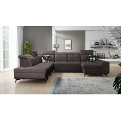 Functional U-shaped corner sofa Ascot X with Velvet fabric, Wave 10 | Furniture store
