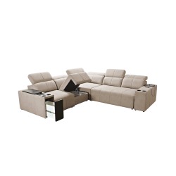 Milano III Mix Corner Sofa with Sleeping Function (Weave, Verita 76) | Your Living Room Full of Comfort