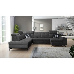 Sofá esquinero funcional en forma de U Ascot X con tela de terciopelo, Wave 16 | Tienda de muebles Sofá esquinero funcional en forma de U Ascot X con tela de terciopelo, Wave 16 | Tienda de muebles