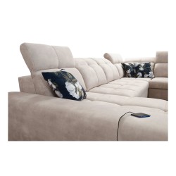 Funktionales Ecksofa in U-Form Ascot X mit Veloursstoff, Wave 1 | Möbelgeschäft Funktionales Ecksofa in U-Form Ascot X mit Veloursstoff, Wave 1 | Möbelgeschäft