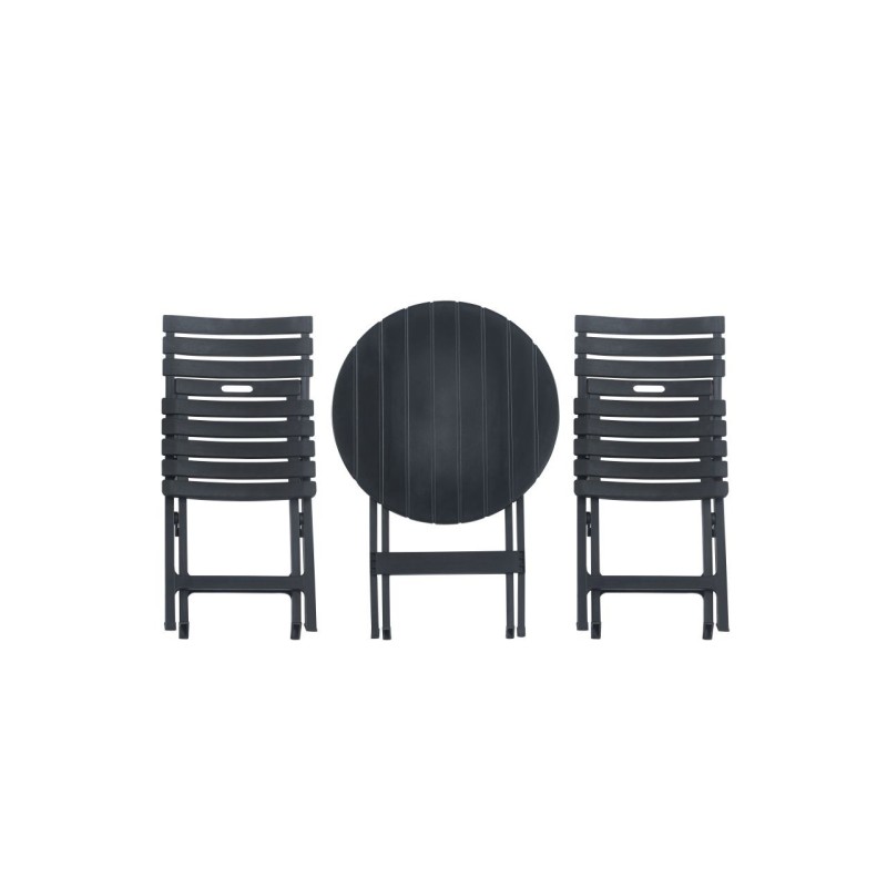 Set Klapptisch + 2 Stühle (schwarz) Set Klapptisch + 2 Stühle (schwarz)