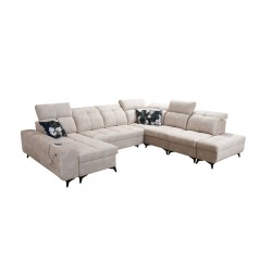 Funktionales Ecksofa in U-Form Ascot X mit Veloursstoff, Wave 1 | Möbelgeschäft Funktionales Ecksofa in U-Form Ascot X mit Veloursstoff, Wave 1 | Möbelgeschäft