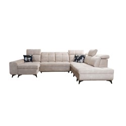 Funktionales Ecksofa in U-Form Ascot X mit Veloursstoff, Wave 1 | Möbelgeschäft Funktionales Ecksofa in U-Form Ascot X mit Veloursstoff, Wave 1 | Möbelgeschäft