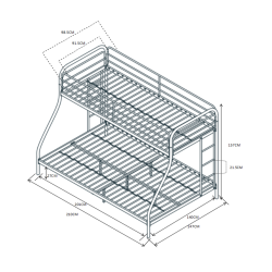 Bunk bed 90/140x200 (black) Bunk bed 90/140x200 (black)