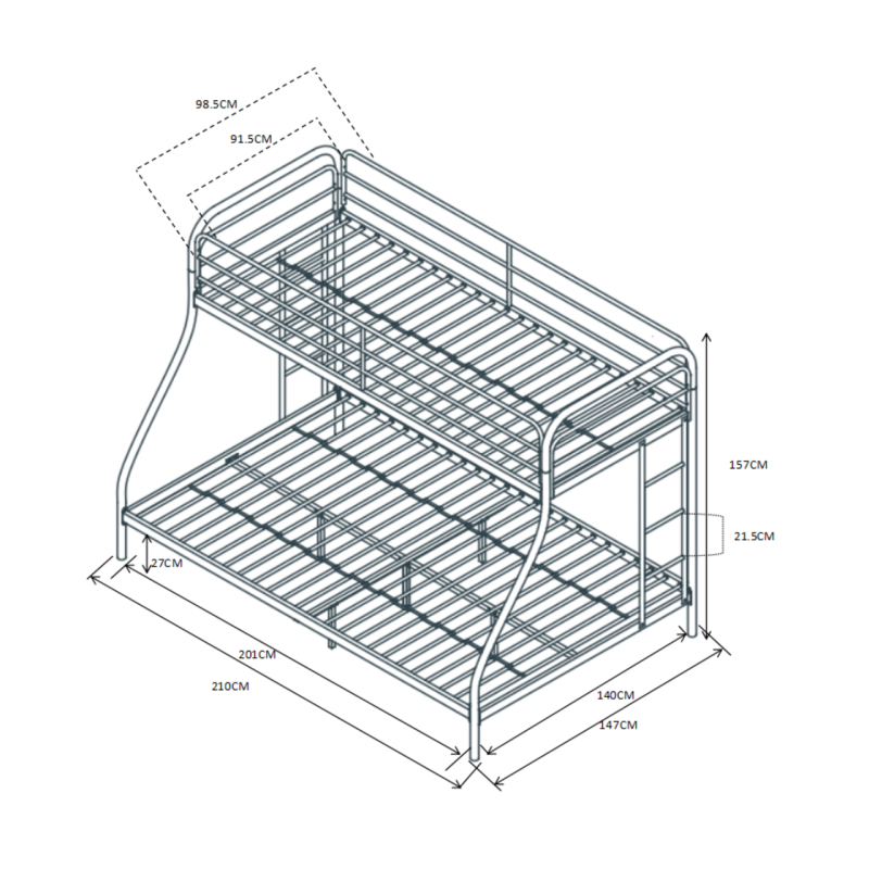 Bunk bed 90/140x200 (black) Bunk bed 90/140x200 (black)