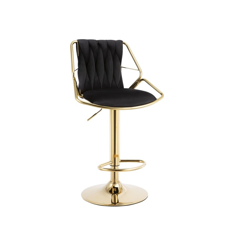 Black velvet bar stool (golden frame) Black velvet bar stool (golden frame)