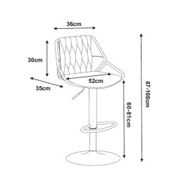 Beige velvet bar stool (gold frame) Beige velvet bar stool (gold frame)