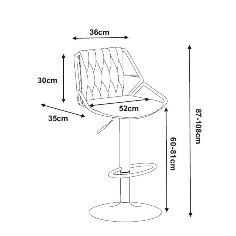 Beige velvet bar stool (gold frame) Beige velvet bar stool (gold frame)